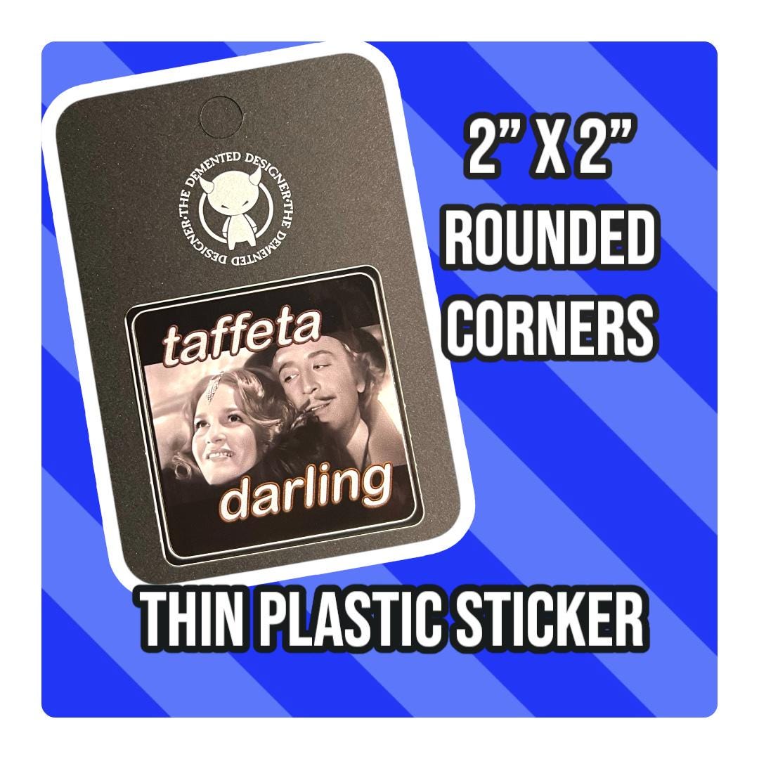 Taffeta Darling - rounded square sticker. Madeline Kahn in iconic role in Young Frankenstein. - Thumbnail 3