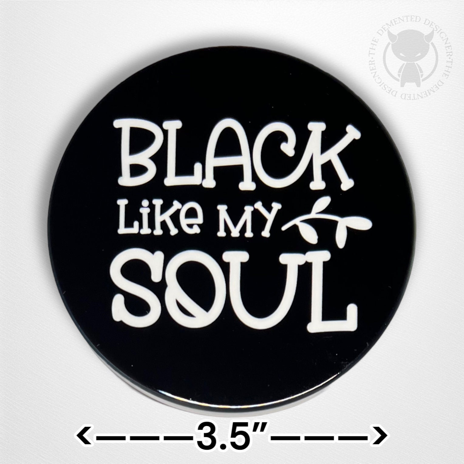 BLACK, like my soul.....Ceramic Coaster - Thumbnail 4
