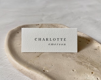 Personalized Wedding Place Cards Tented, Minimalist Place Cards printed, Table Name Cards Tented, Custom placement cards, Name Placecards