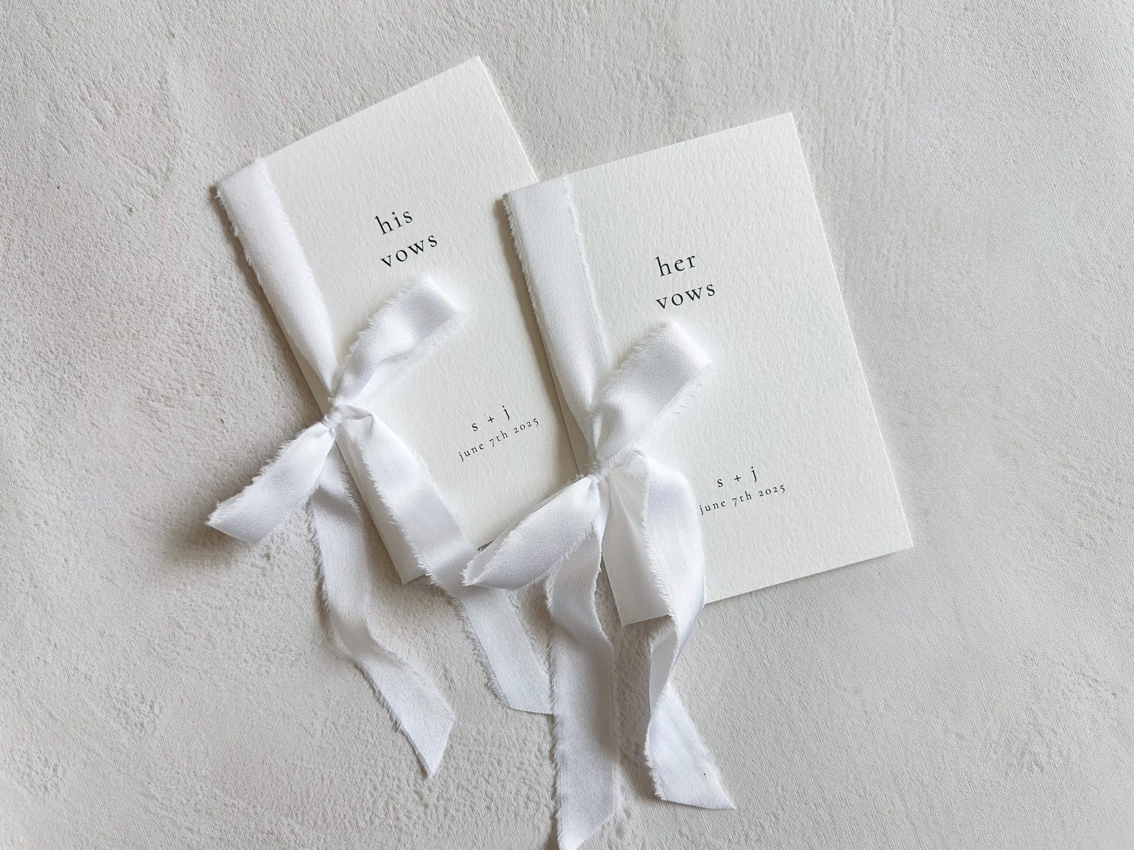 Set of 2 Personalized Wedding Vow Books His and Her