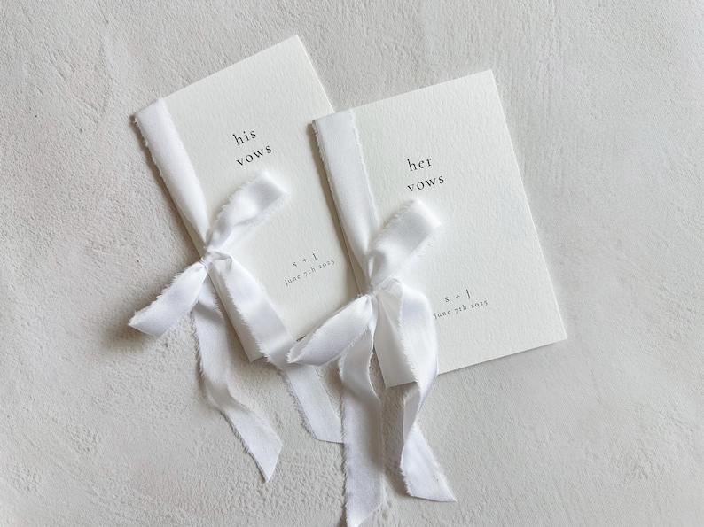 Set of 2 Personalized Wedding Vow Books