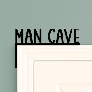 Man Cave sign, door topper, garage wall art, home decor, game room decor, gift for men, housewarming gift, gift for friends, gift for dad
