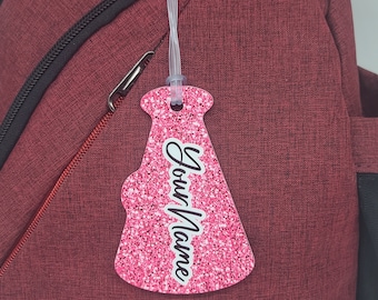 Cheer bag tags, Cheerleader bag tag, cheerleader luggage tags, cheerleader gifts, cheerleader gifts for girls,  faux glitter bag tag