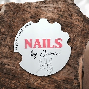 Nailfie Disc, Nail Board, Nail photo prop, Nail tech gifts, Nails by logo, Gift for Her, nail salon instagram, makeup lover gift