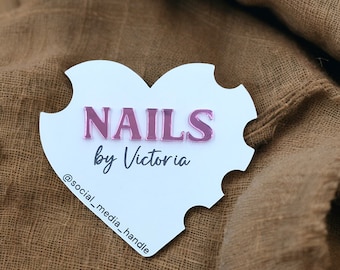 Custom Heart Nailfie Disc: Nail Art Photo Prop, Salon Decor