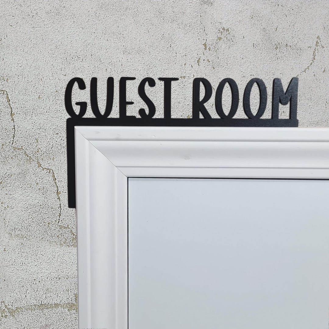 Guest Room Door Topper, Room Sign, Wall Art, Home Decor, Door Corner ...