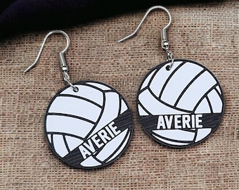 Volleyball Earrings, personalized earrings, volleyball jewelry, volleyball mom gift, game day earrings, gift for her, volleyball accessories