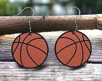 Basketball earrings, basketball jewelry, gift for basketball player, sports gifts, sports earrings, gift for women, game day earrings