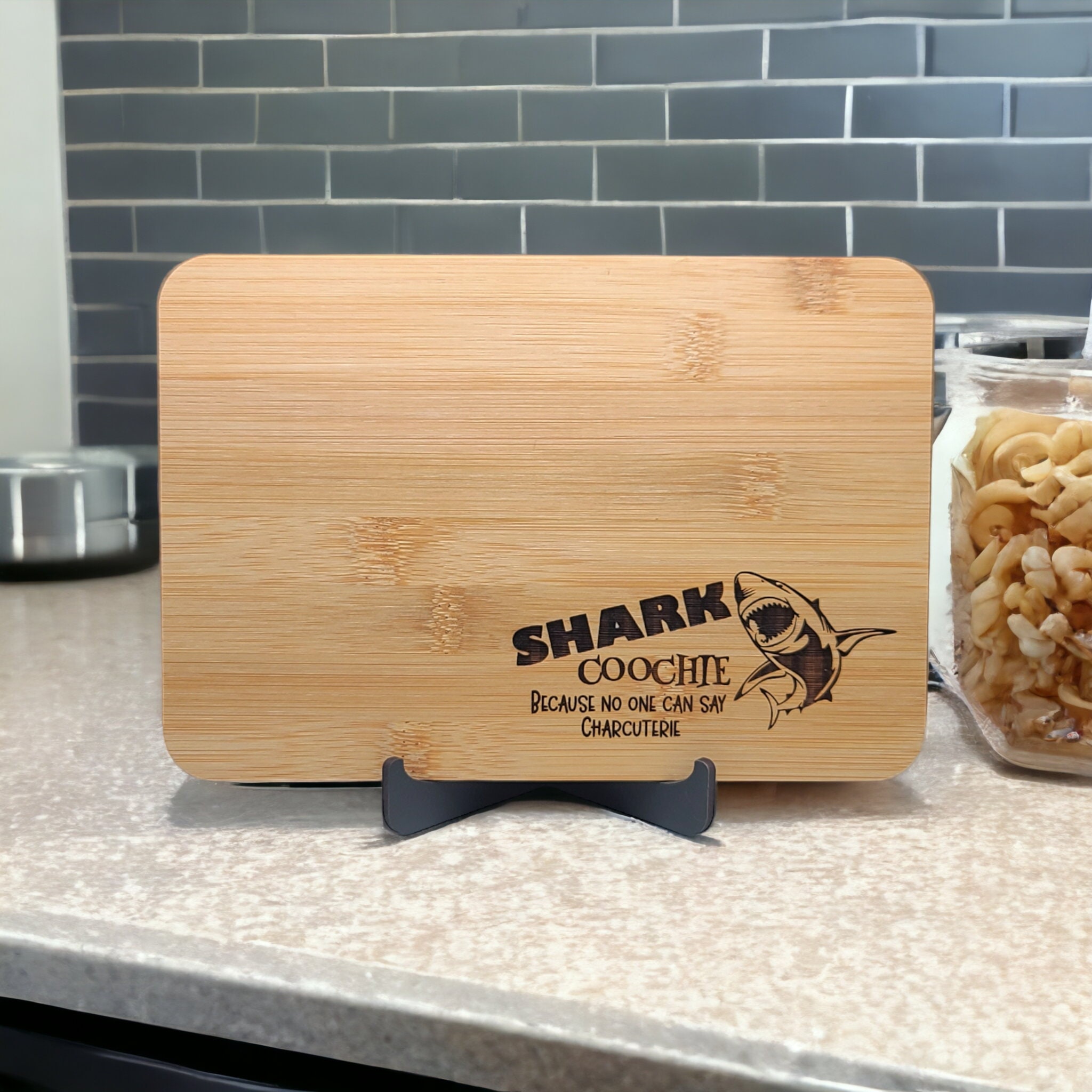 Shark Charcuterie Board/Personalized Shark Cutting Board/Bamboo Chopping  Board/Meats and Cheeses Serving Boards,Because No One Can Say Charcuterie