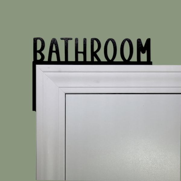 bathroom door topper, restroom sign, home decor, door corner, door sitters, gift for home, housewarming gift, gift for friends
