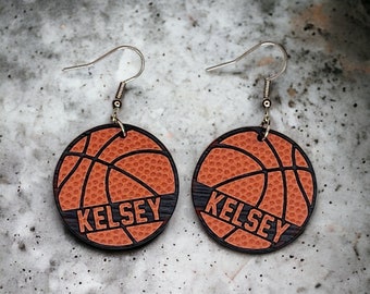Basketball earrings, personalized basketball earrings, basketball gifts, basketball gifts for girls, sport earrings, basketball mom
