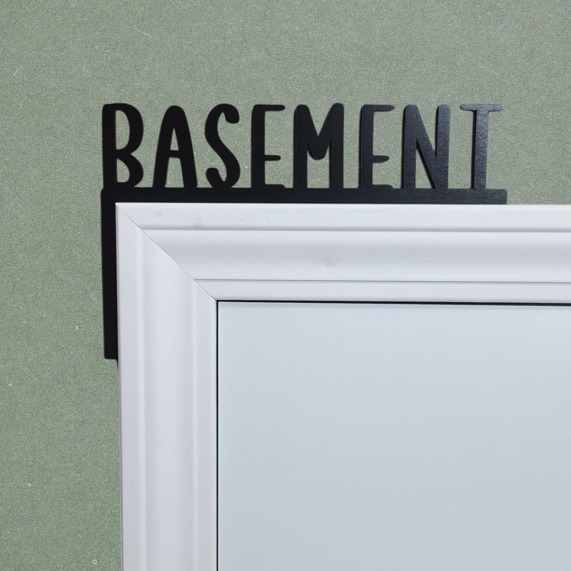 Basement Door Topper, Room Sign, Wall Decor, Door Corner Toppers, Door ...