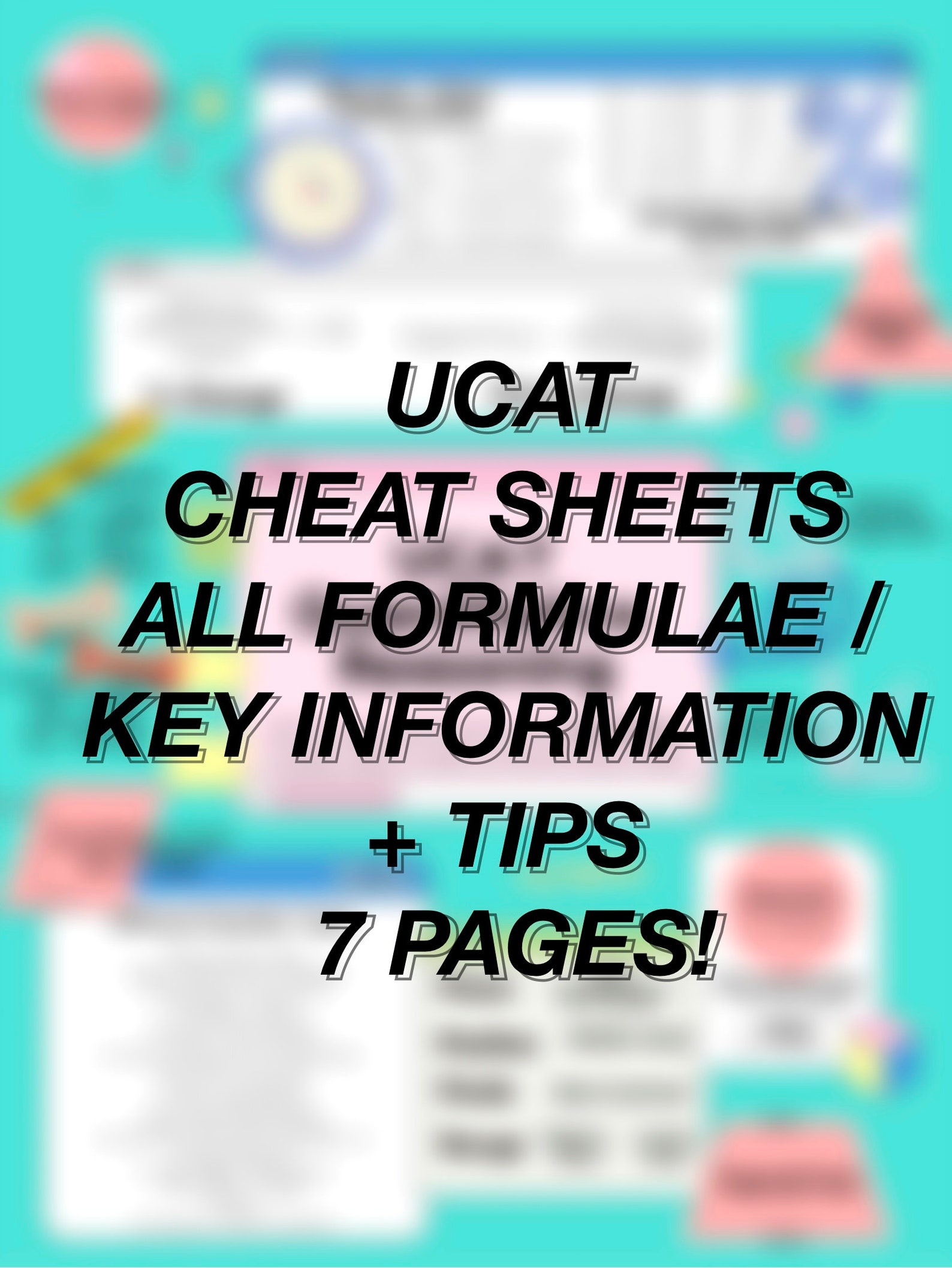 Ucat Notes UCAT Cheat Sheet Notes! by Dental Shiv (score Top 10%) - Etsy