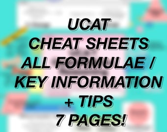 UCAT Cheat Sheet-notities! door Dental Shiv (Score top 10%)