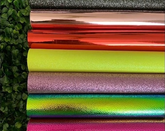 Hocus P. Glitter Canvas and Faux Leather Sheets, Hair Bows Fabric, Mix and Match Colors!