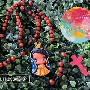 Rosary Beads Clay Doll