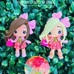 Blonde & Brunette Fashion Clay Doll