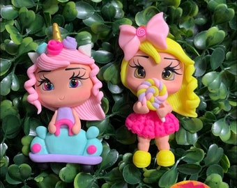 Pony Girl and Candy Girl Clay Doll