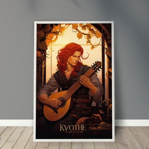 Kvothe, The Name of the Wind Poster, Kingkiller Chronicle Kote Print