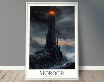 Mordor Barad-dûr Poster, Travel Poster