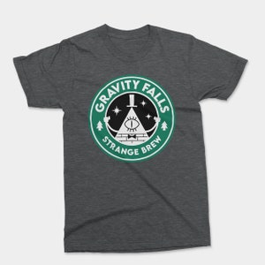 Gravity Falls Starbucks Parody Shirt, Strange Brew Starbucks Coffee Logo Spoof