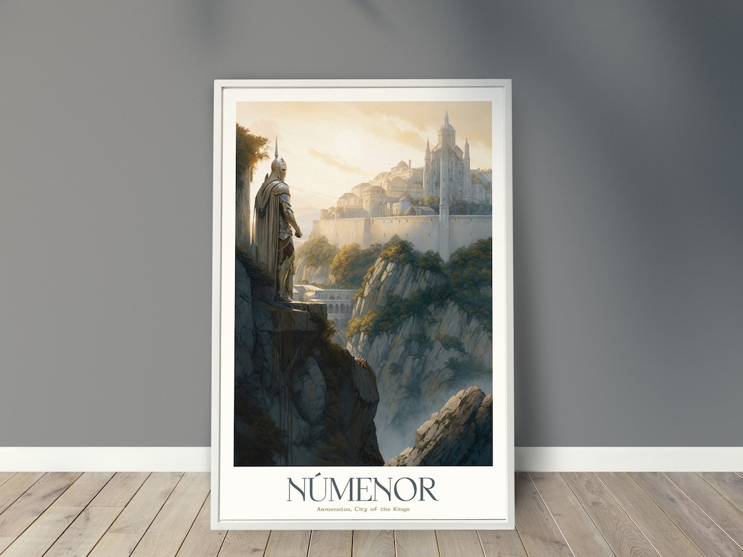 Numenor Poster, the Silmarillion Travel Poster - Etsy