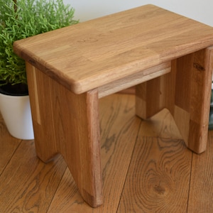 Small Oak Stool | Milking Stool | Small Step Stool | Foot Stool | Wooden Kitchen Stool | Kids Stool | Entryway Stool | Solid Wood Stool