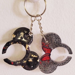 Mickey and Minnie Keychain Set