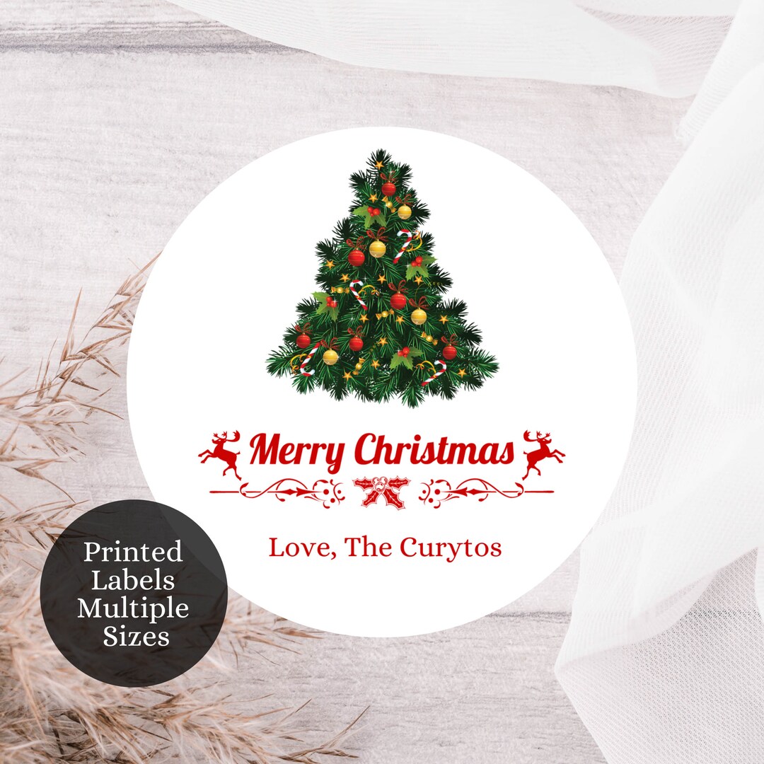 Custom Christmas Stickers Custom Christmas Labels Gift Tags Etsy