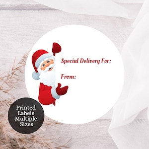 Christmas Gift Labels, Christmas Stickers, Custom Christmas Santa Labels, Gift Labels, Santa Stickers
