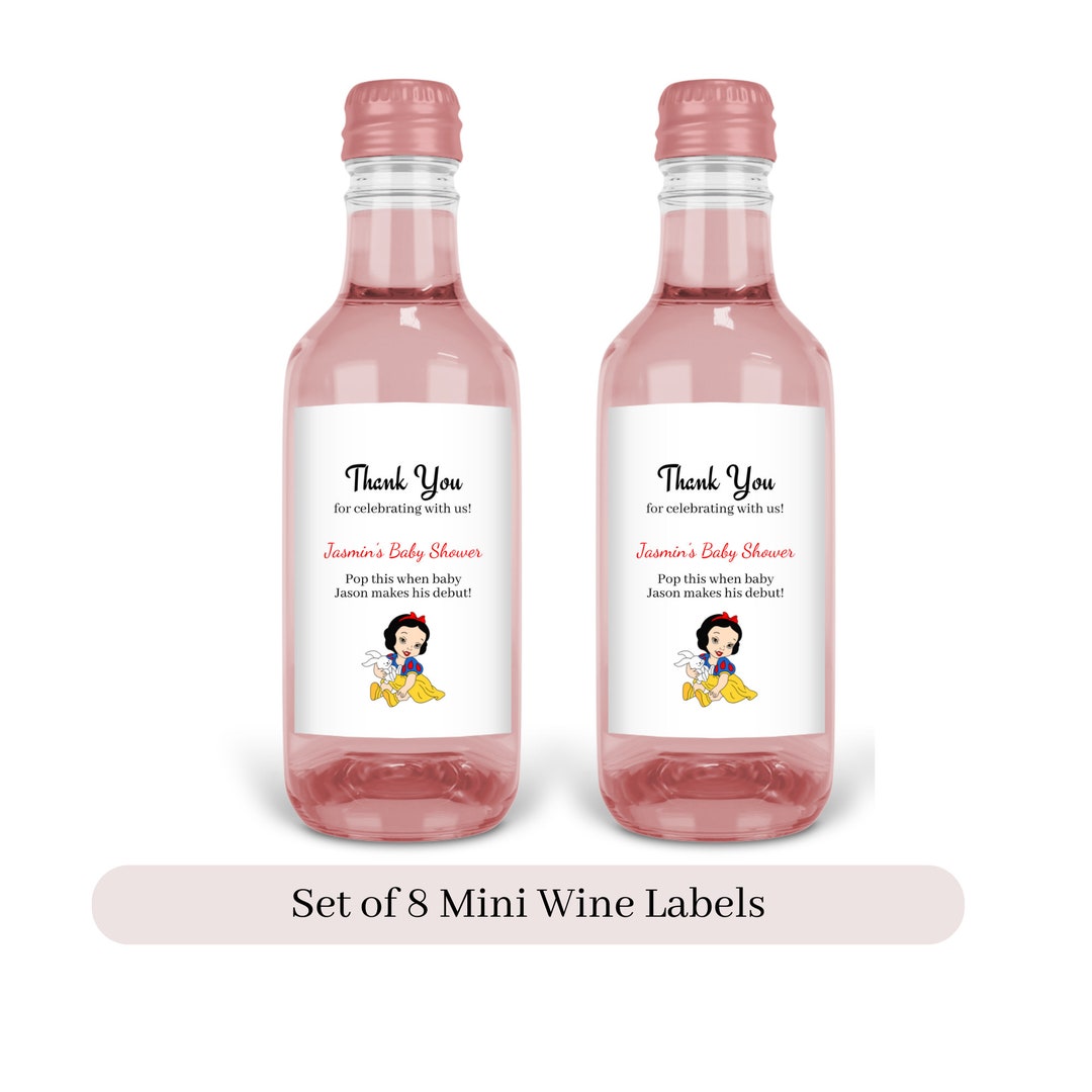 Mini Wine Labels Set of 8 PRINTED Custom Mini Wine Bottle Labels Custom Mini - Etsy