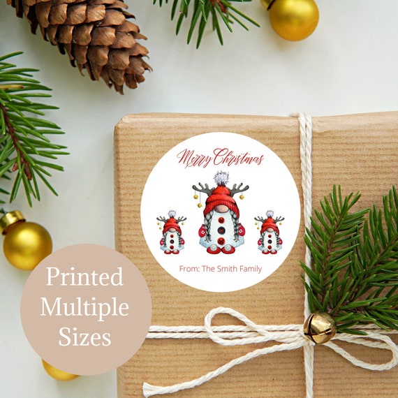 Custom Christmas Stickers Custom Christmas Labels Christmas Etsy