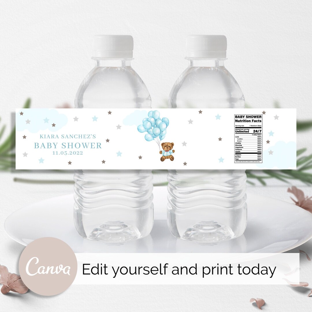 Image 8 for Baby Shower Water Bottle Labels Template