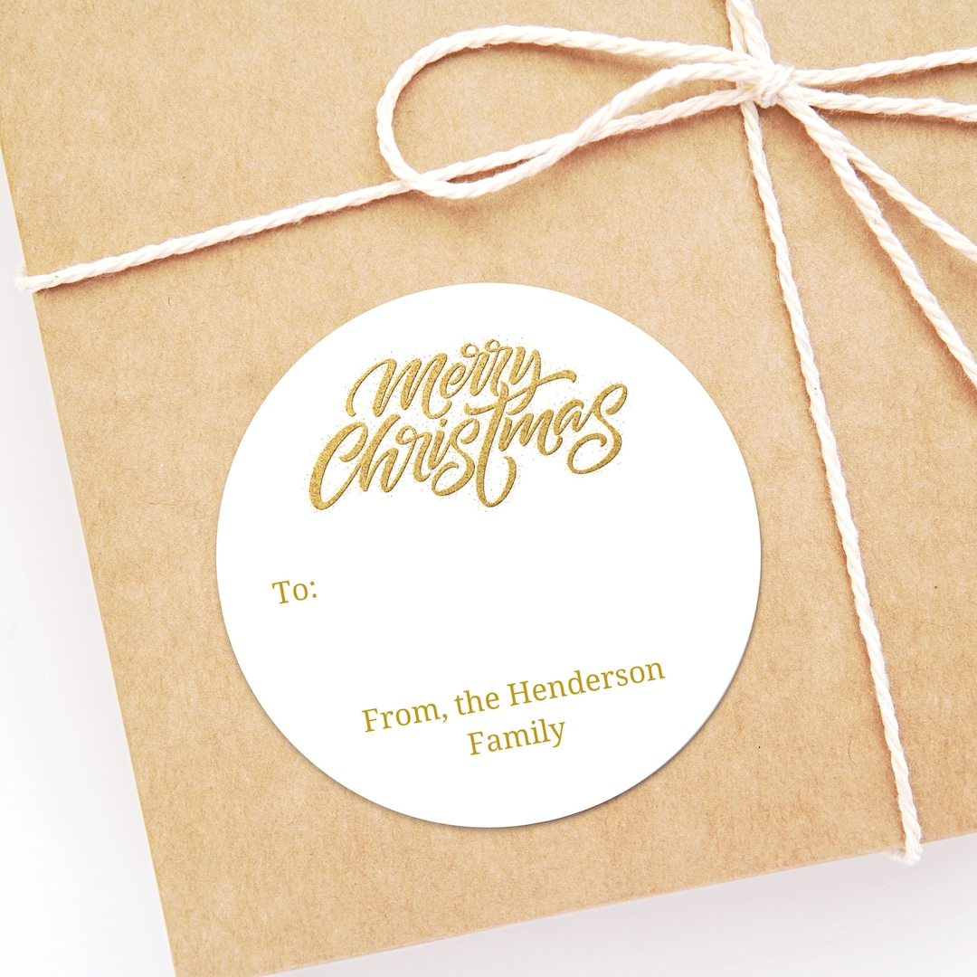 Custom Christmas Stickers Custom Christmas Labels Gift Tags Etsy
