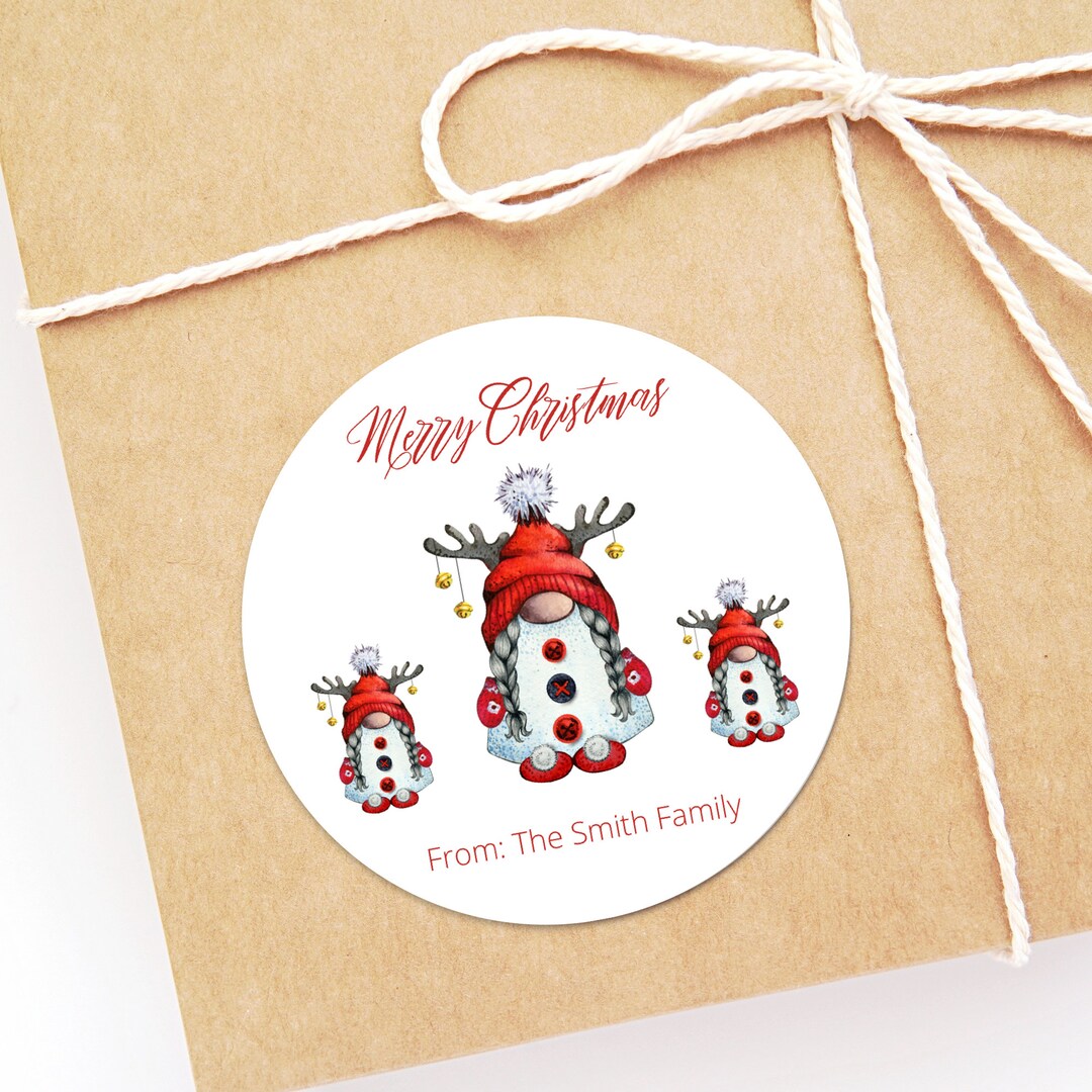 Custom Christmas Stickers Custom Christmas Labels Christmas Etsy