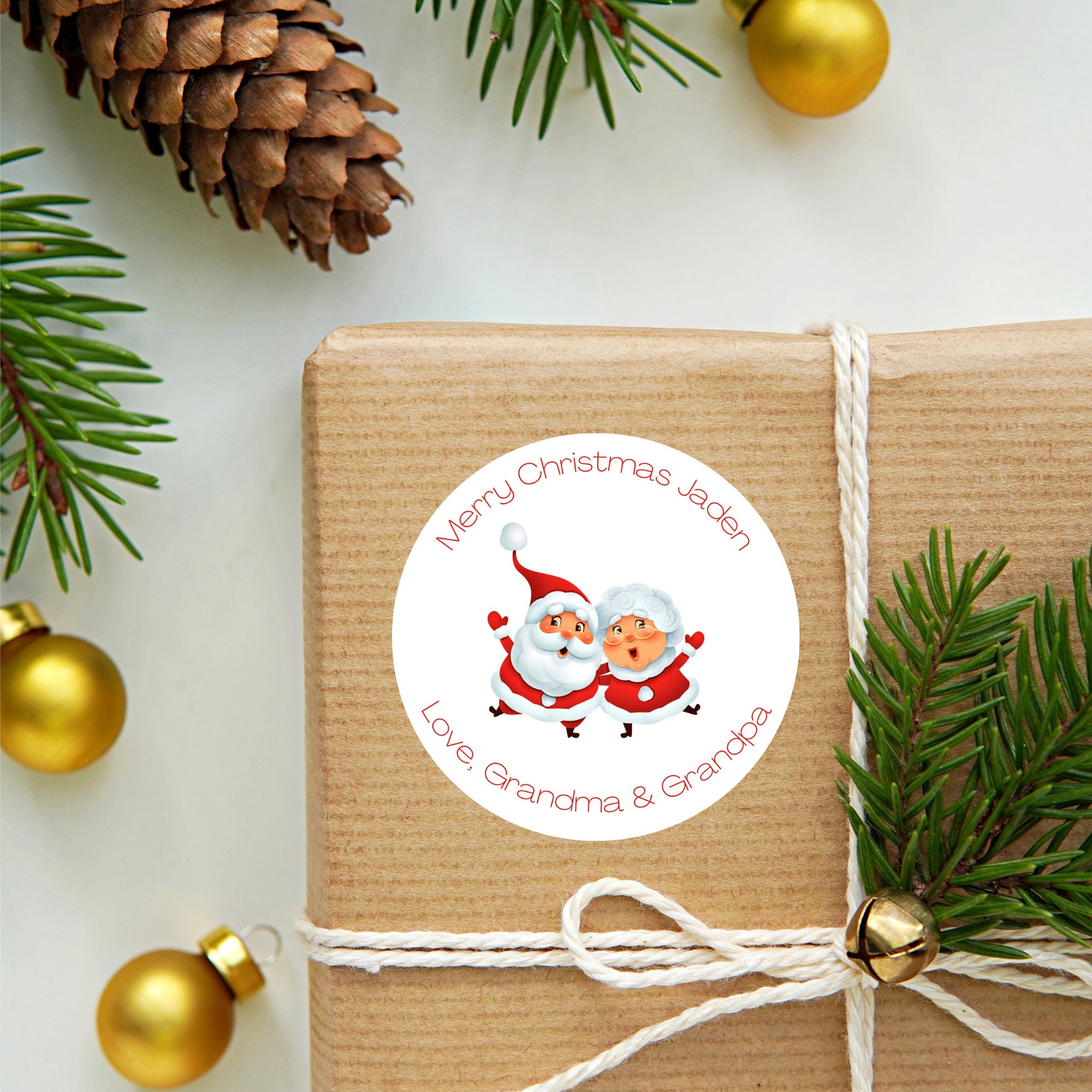 Custom Christmas Stickers, Custom Christmas Labels, Gift Tags ...