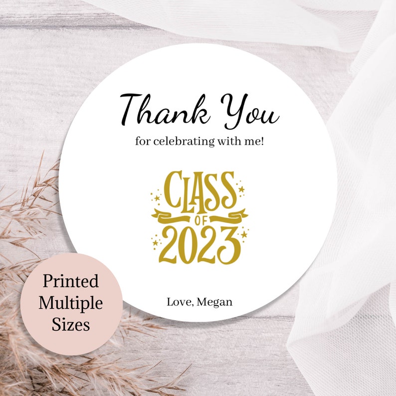 Custom Graduation Labels Round Labels Graduation Party Favor Etsy
