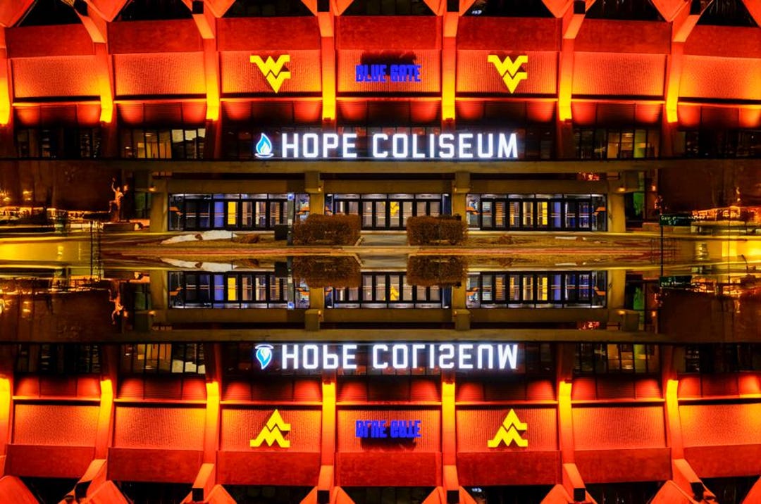 Hope Coliseum Nighttime Reflection Wall Art – Coliseum Building Print ...