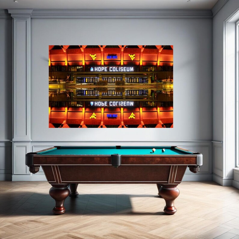 Hope Coliseum Nighttime Reflection Wall Art – Coliseum Building Print ...