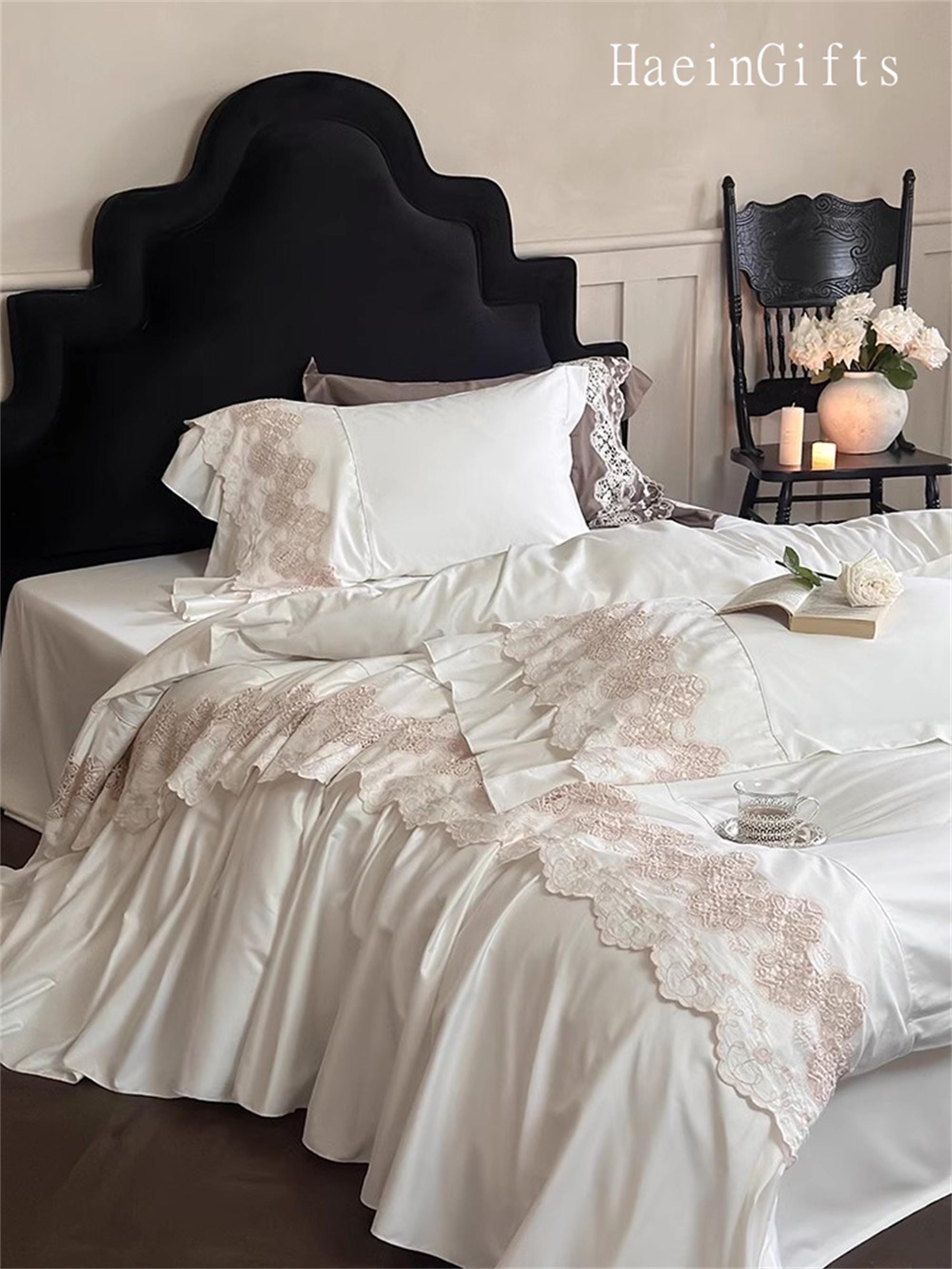 Bedding Set Lace Duvet Cover Elegant Bed Sheet Bedspread Romantic Bedroom Decoration Bedding