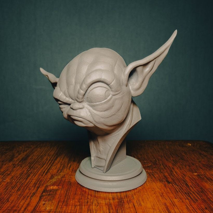 Star Wars Yoda Bust STL File, 3D Digital Printing STL File for 3D Printers, Movie Characters