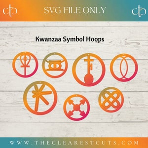 Kwanzaa Symbol Hoop Bundle | Vector File | Instant Download | Cricut | Laser Cutting | Template | Glowforge Svg