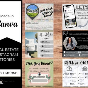 Instagram Story Templates, Social Media Template, Real Estate Templates, Digital Marketing, Realtor Marketing, Instagram Marketing