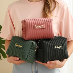 Trousse de maquillage personnalisée, Idées cadeaux pour demoiselle d'honneur, proposition de demoiselle d'honneur, cadeau d'anniversaire pour femme