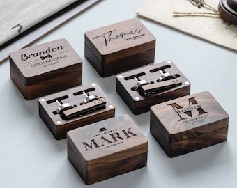 Personalized Cufflinks, Groomsmen Gifts, Engraved Cufflinks, Groomsmen Proposal, Groomsman Cuff Links, Custom Tie Clip