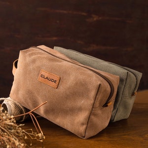 Trousse de toilette pour homme, cadeaux personnalisés pour garçons d'honneur, cadeaux personnalisés pour homme, trousse de toilette personnalisée