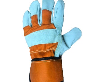 Custom Leather Gloves Protection for Gardening, Welding, and Carpentry. Ideal for Welders and carpenters Gift for him For Mens Vintage glove