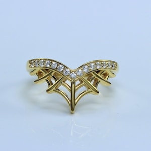 Sterling Silver Spider Web Ring: Gothic Halloween Jewelry