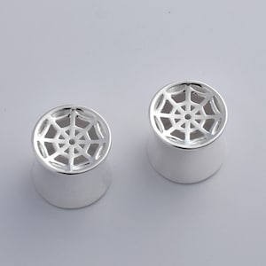 Sterling Silver Spider Web Plugs: Custom Size 2mm