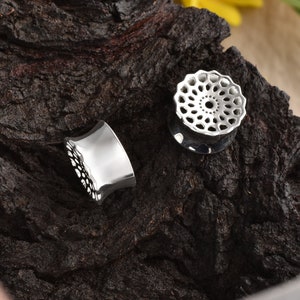 925 Sterling Silver Honeycomb Tunnels, honeybee jewelry
